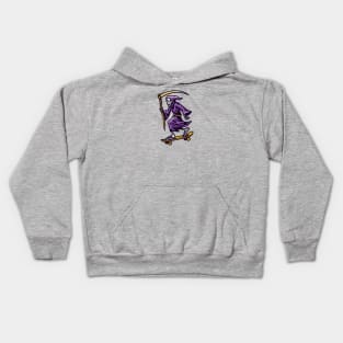 Grim reaper skateboard Kids Hoodie